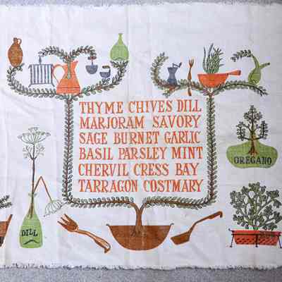 Possible matching table runner: Herb Gardens (TK); see “Table Runners”.