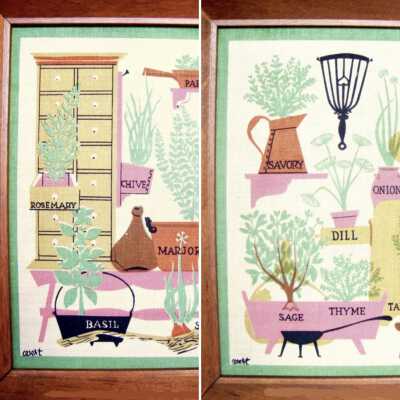 Print: Herbs 912-5 Pair
