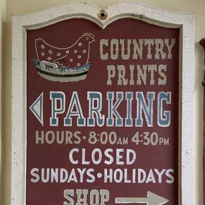 Branding, Signage: Country Prints Road Sign