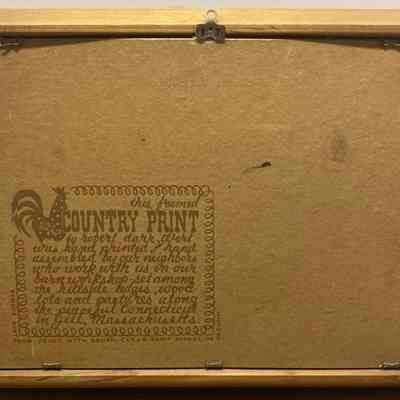 Back of frame with Country Prints imprint.