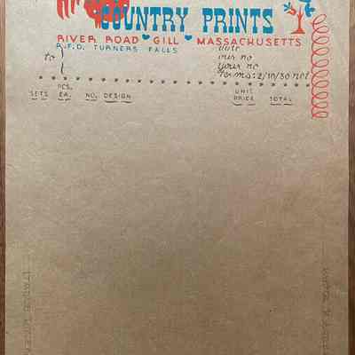 Invoice, with handwritten design revision at base.