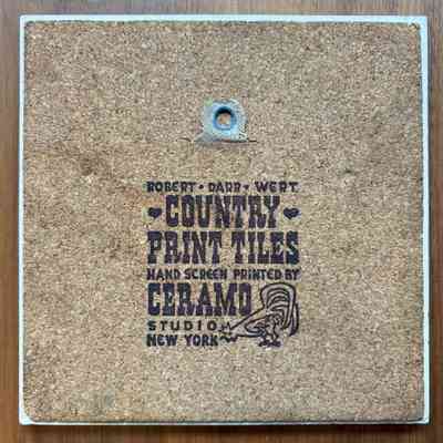Back of tile with Country Prints/Ceramo imprint.