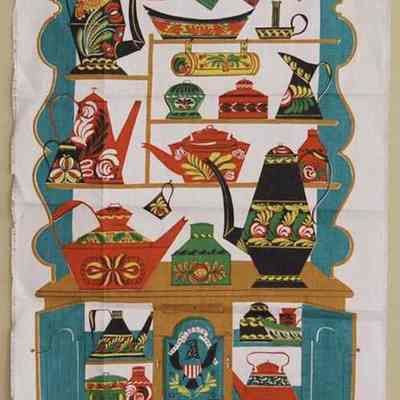 Country Tin towel/wallhanging/runner, c.1953.: Image: TheBestThings, Etsy.com.