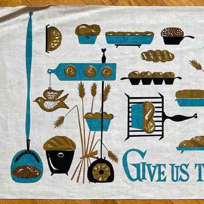 Runner: Daily Bread 226, c.1960, 17x52, Turquoise
