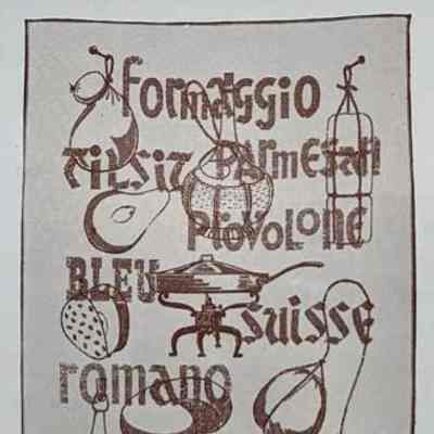 Towel, Wallhanging: Motif Gourmet, Cheese 284