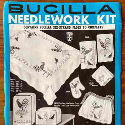 Suite of Bucilla Country Morn cross stitch kits.: PKM collection.