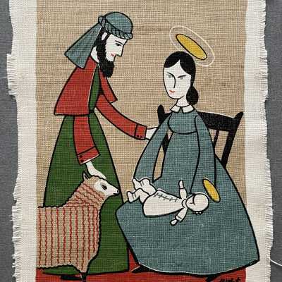 Print prior to re-trimming and restoration of fringe.