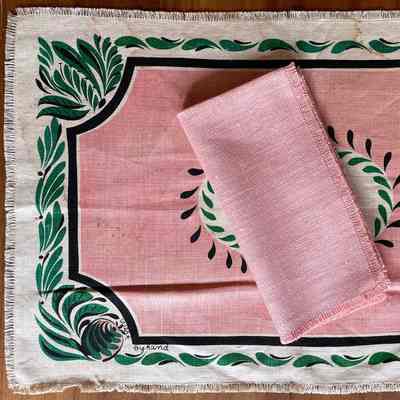 Placemat: Tole 121 (TK), c.1950, Rose