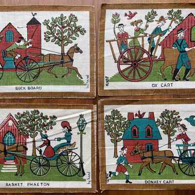 Notecard, Country Print Notes: Carts & Carriage Notes 332
