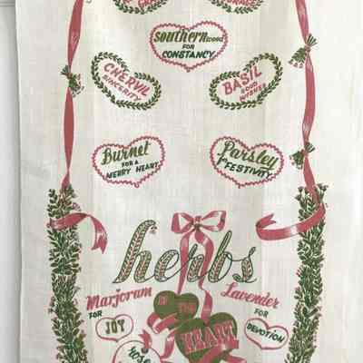 Matching Herbs of the Heart (TK) towel/wallhanging.: Image: Cindy Funk, used with permission.