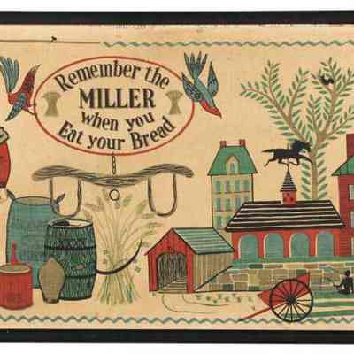 Matching table runner: Remember the Miller 205 in a third party frame, c.1952.: Image: EBTH.com