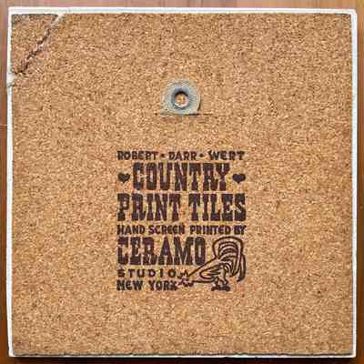 Tile back with Country Prints/Ceramo imprint.