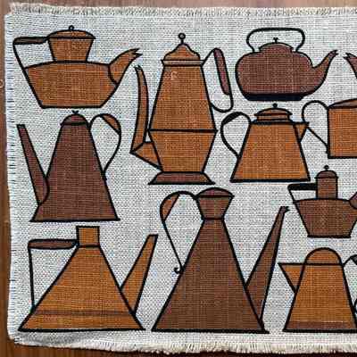 Placemat: Coffee Time 139, Browns and Black on Natural