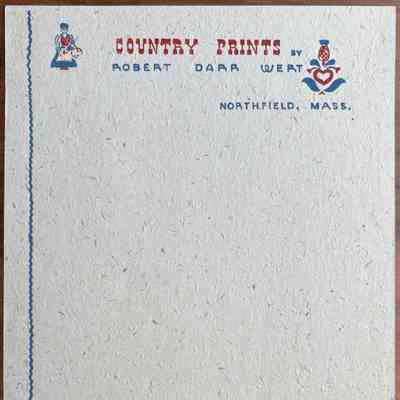 Branding: Country Prints Letterhead, c.1948