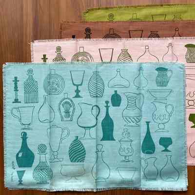 Placemat, Napkin: Bottles 125, Four Colorways