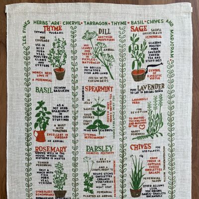 Towel, Wallhanging: Herb Chart U220