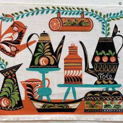 Tole print as an unmounted Gift Greeting; see “Gift Greetings” entries.: PKM collection.