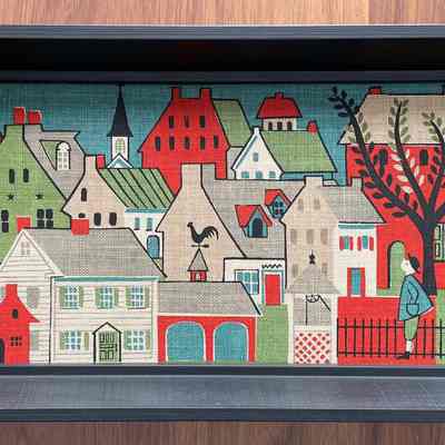 Matching framed print: Village 612-1.: PKM collection.