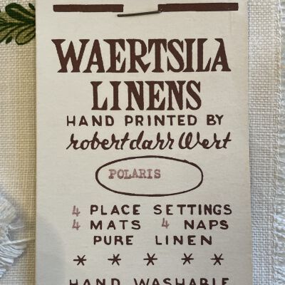 Waertsila/Robert Darr Wert product tag.