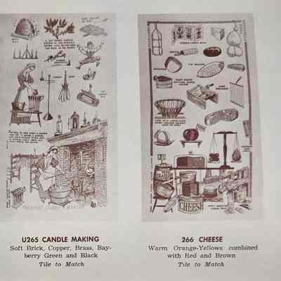 Cheese 266 towel/wallhanging, right.: From “Country Prints by Robert Darr Wert and Neighbors”, c.1966. Image: Clark Peramo