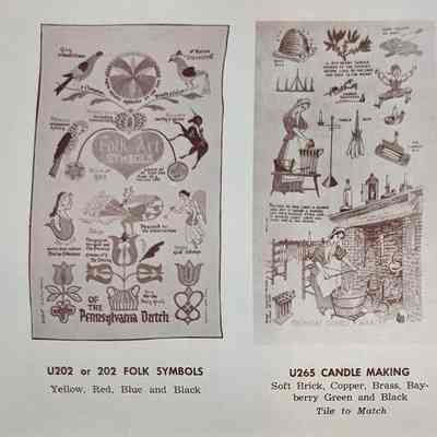 Folk Symbols U202, left.: From “Country Prints by Robert Darr Wert and Neighbors”, c.1966. Image: Clark Peramo
