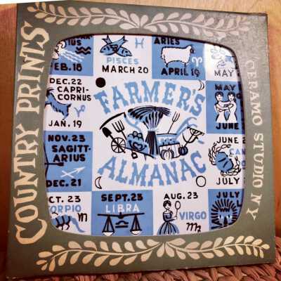 Tile: Farmers Almanac (TK), Blue