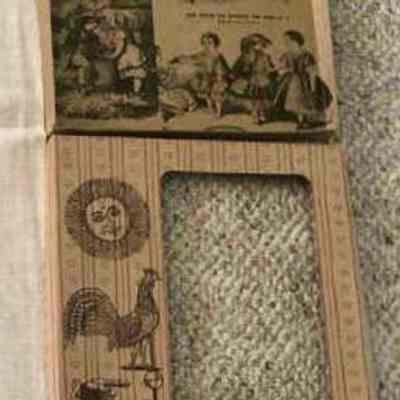 A Country Prints “Country Store” gift box with interior graphics reproduced from Godey’s Lady”s Book.: Image: Vicky Jennson, Facebook