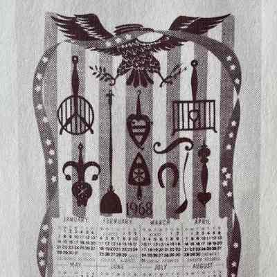 Towel, Calendar: Wrought Iron 512, 1968