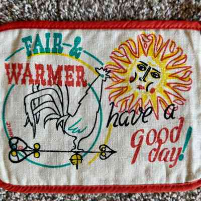 Motif Gourmet Good Day potholder.: Collection of Kathryn Zentner. Image: Kathryn Zentner.