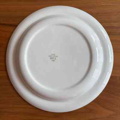 Back of plate with Arabia backstamp and ID# 1-67.