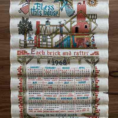 Calendar towel: House Blessing 513; see “Calendar Towels”.: PKM collection. Image: PKM
