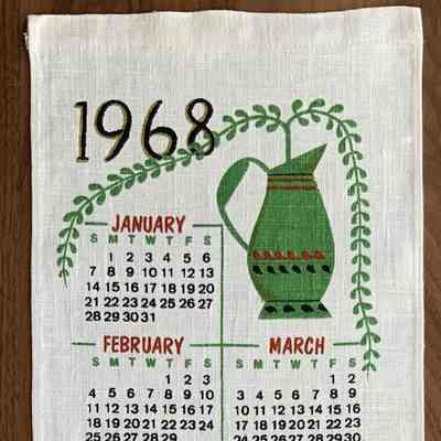 Towel, Calendar: Churn 401, 1968