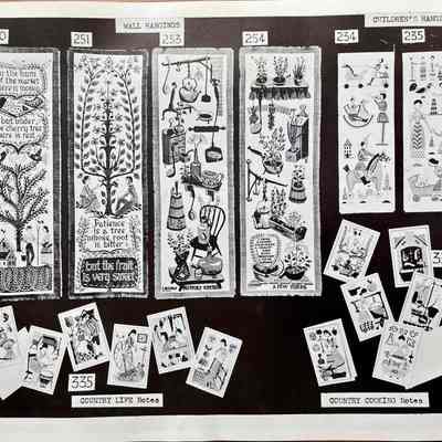 Country Cooking Notes 334, lower right corner.: From “Mat Sets by Robert Darr Wert/Country Prints”, c.1960. Collection of Sara Leeper.