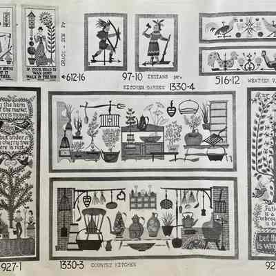 Patience Tree 927-2, lower right corner.: From “Country Prints in Frames Designed by Robert Darr Wert”, p.7, c.1960.