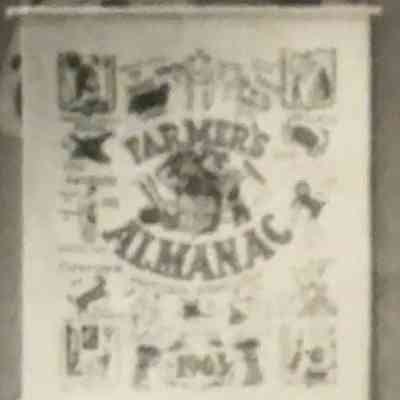 Almanac (TK) calendar towel.: Cropped from image below.