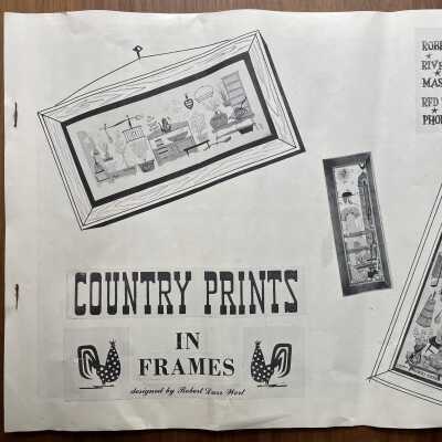 Branding, Brochure: c.1960 Country Prints in Frames Designed by Robert Darr Wert (Wholesale)