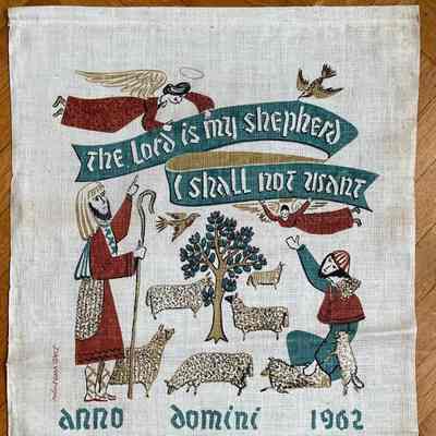 Towel, Calendar: Psalm 23 (TK), 1962