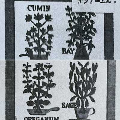 Print: Herbs 97-12 Pair