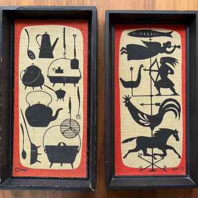 Iron Pots 612-3 with Weathervanes 612-5.: PKM collection.