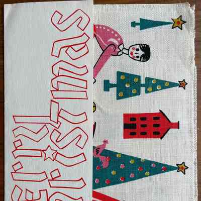 Dolls and Hobby Horse Gift Greetings in silkscreen printed cardstock note folder.: Collection of Sara Leeper. Images: PKM