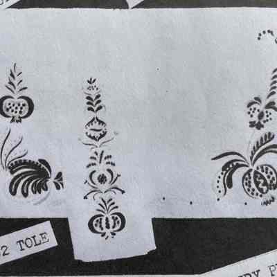 Matching placemat set: Tole 102.: From, “Mat Sets by Robert Darr Wert/Country Prints”, c.1960.