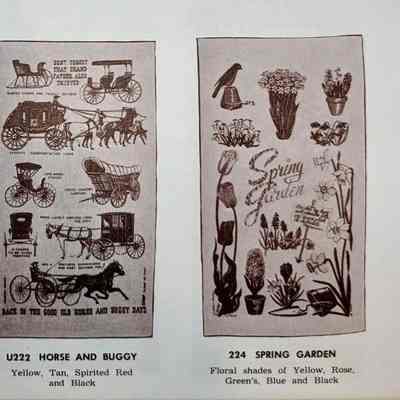 Spring Garden 224 towel/wallhanging, right.: From “Country Prints by Robert Darr Wert and Neighbors”, c.1966. Image: Clark Peramo