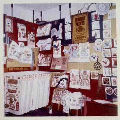 A Country Prints trade show booth, 1962-65.: Image: Collection of Sara Leeper