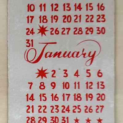 Attached calendar.