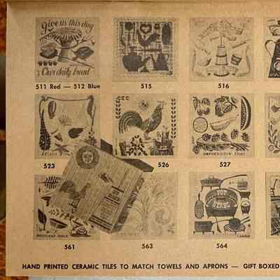Beachcombing 523 tile, center row, left.: From “Country Prints by Robert Darr Wert and Neighbors”, c.1963 and c.1966. Image: Michael J. Dawson