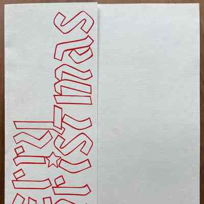 Branding, Packaging: Gift Greeting Note Folder, Merry Christmas