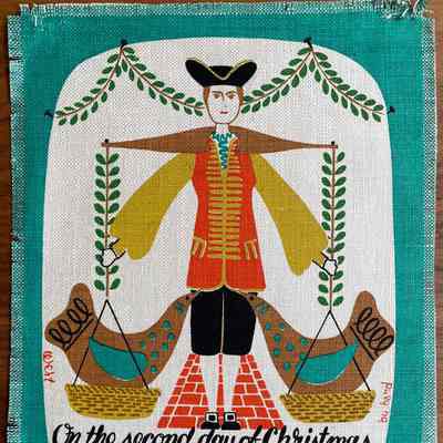 Gift Greeting, Christmas: Twelve Days, Colonial, Second Day (TK)