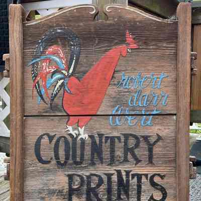 Branding, Signage: Country Prints Road Sign