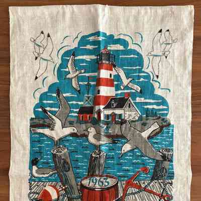 Towel, Calendar: Shore Birds (TK), 1963