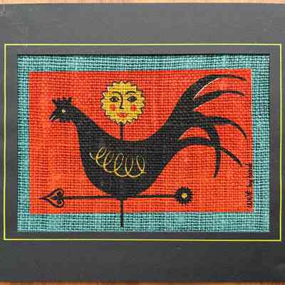 Notecard, Matted Greetings: Weathervane-Cock 350-21